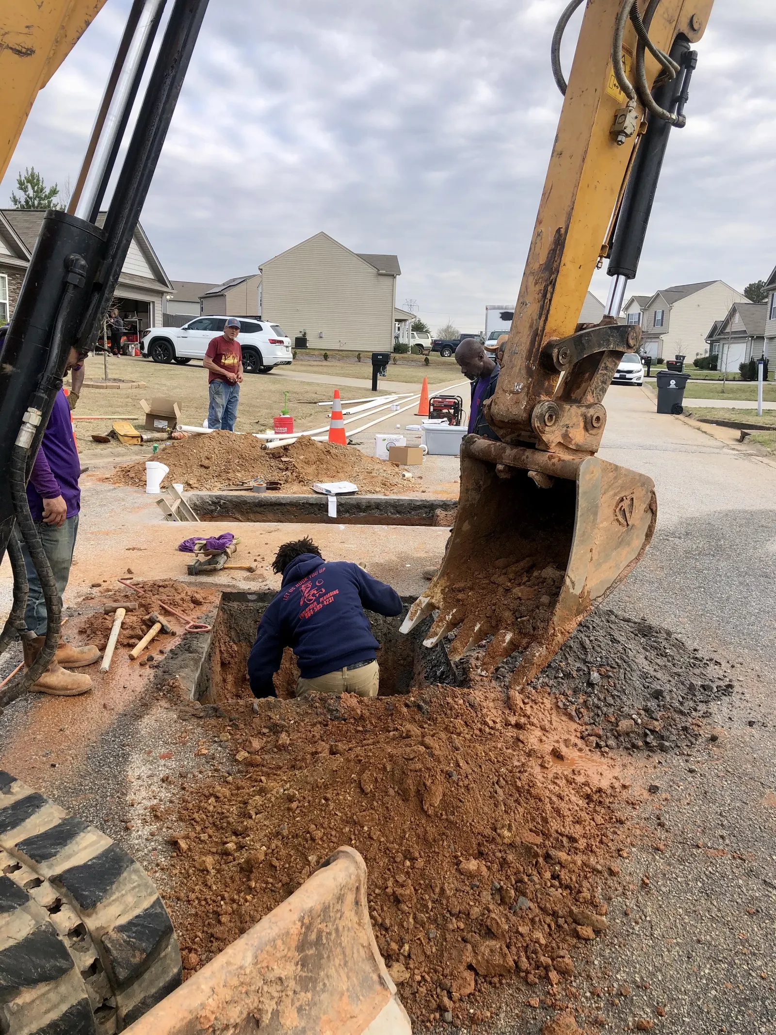 Trenchless underground water line installation by Sloan Underground in Upstate SC